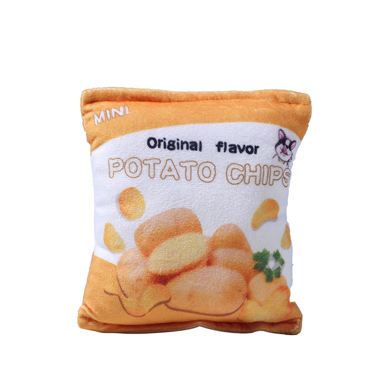 Pet toys, dog noise paper sound toys, simulated potato chips, tear-resistant toys, pet self-entertainment interactive toys Item Picture