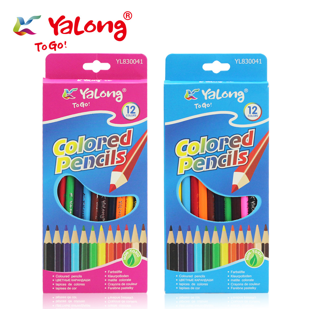 Yalong's best-selling colored Pencil Set 12/18/24 color Triangular Natural Soft Poplar colored pencils Specification image