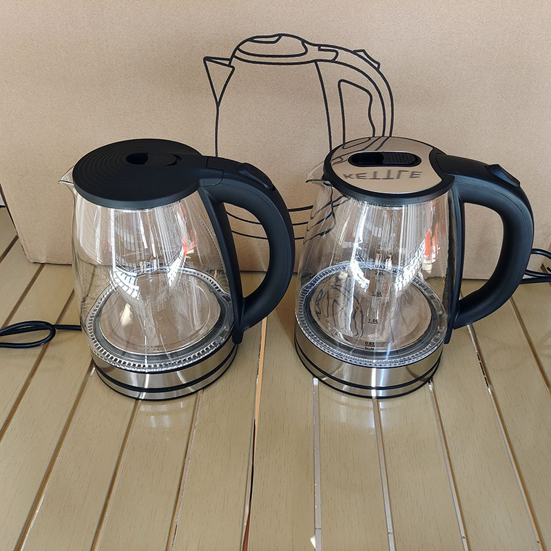 Wholesale high borosilicate glass electric kettles, large-capacity household water boilers and tea brewers, transparent for export Specification image