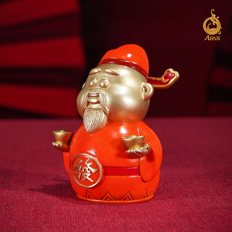 厂家直销黄铜摆件《萌财神》铜工艺品 家居饰品 玄关装饰家用财神