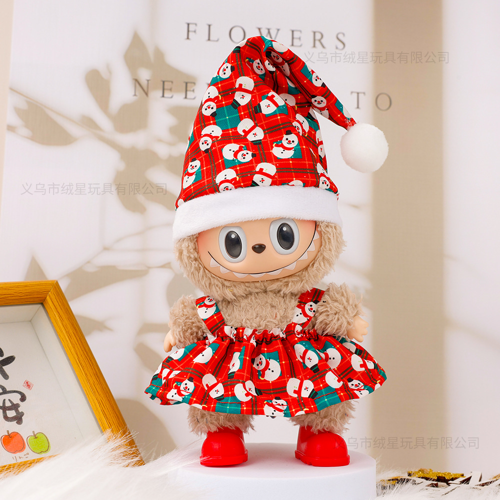Christmas doll clothes, Labradors, Christmas snowman clothes, Christmas socks, doll clothes, 17cm dolls, doll dress-up accessories Specification image