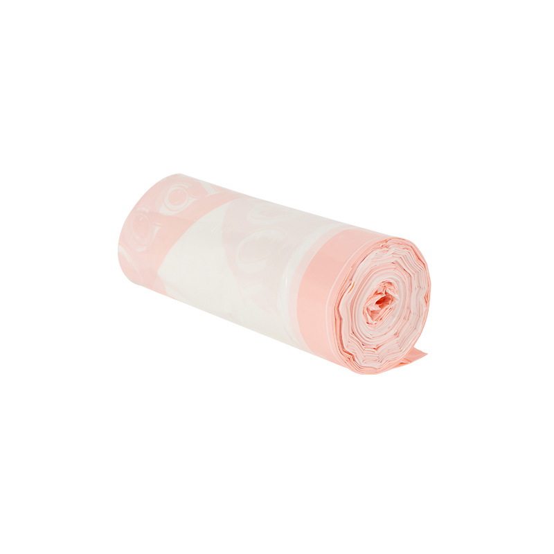 Cat litter bags, large thickened automatic basin, disposable garbage bags, thickened drawstring, tied opening, white printing, continuous roll, no need for shoveling Item Picture