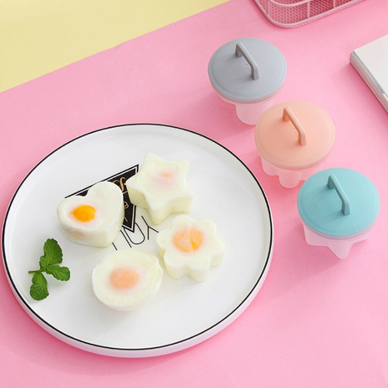 4-piece kitchen egg steamer set, breakfast egg griddle grinding tool, home creative oil brush box set
