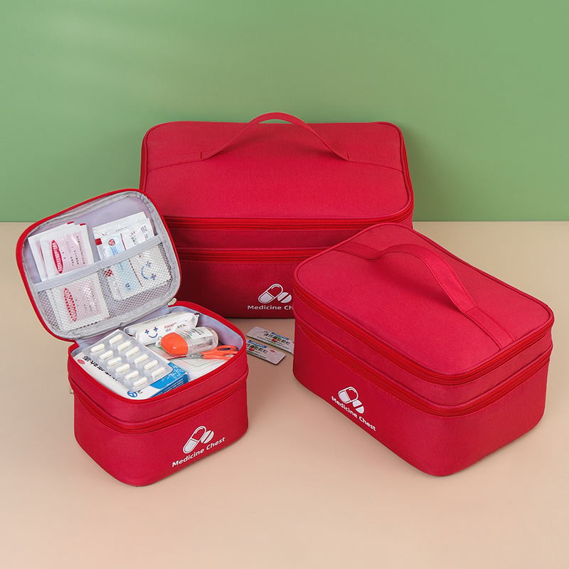 Family outdoor portable medicine storage bags, first aid kits, medicine boxes, emergency bags, epidemic prevention school health kits