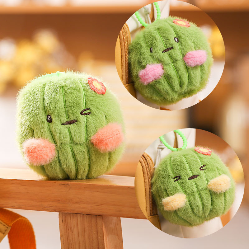 Cartoon fruit plush keychain, cute vegetable pendant, creative fruit schoolbag hanging decoration, girl's gift for best friend accessories