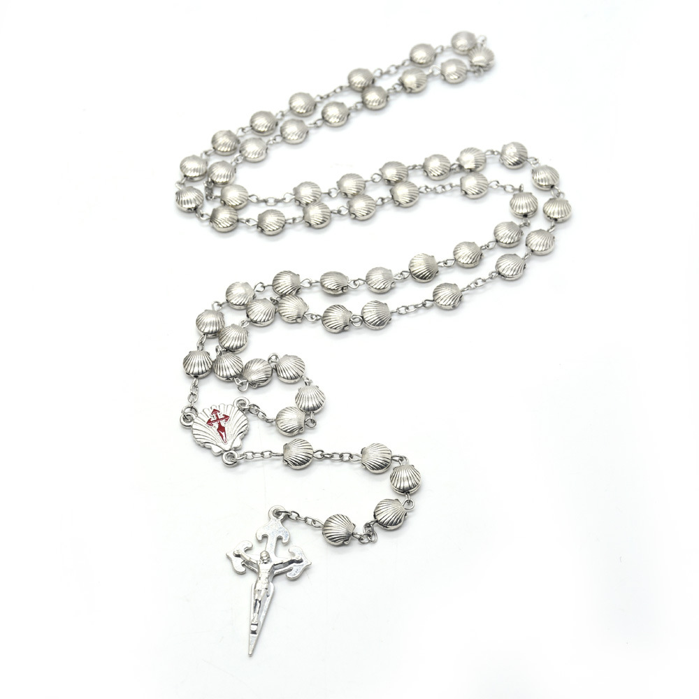 Perlas shell collar de rosario collar de rosario cruz Rosary cross-border e-commerce accesorios al por mayor details Picture