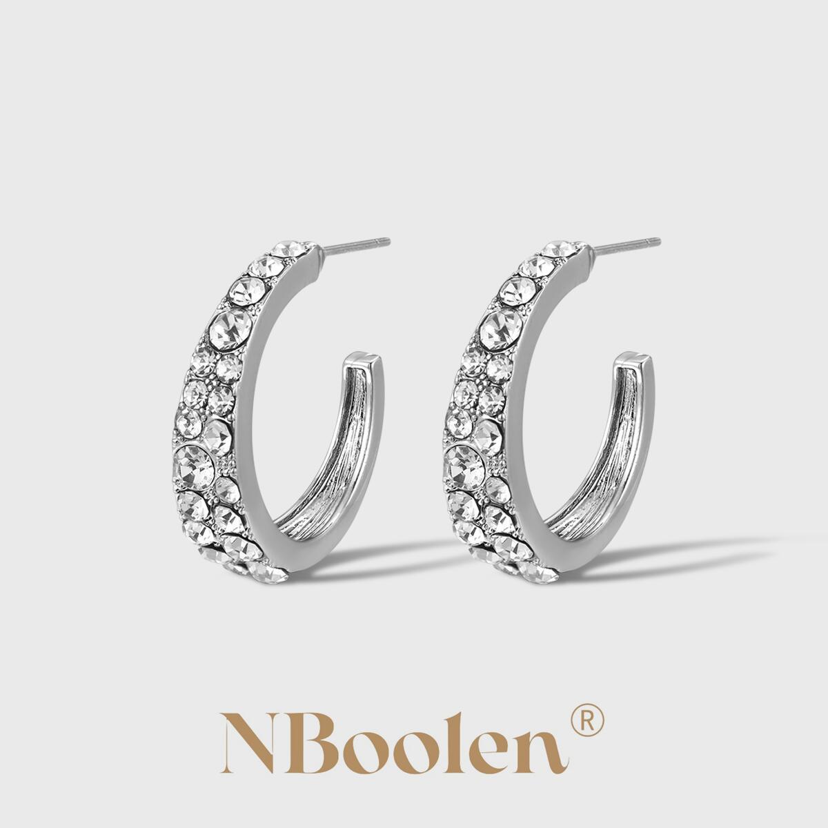 设计师新款925银针个性简约网红款C型耳钉柏伶直播新款耳饰耳环