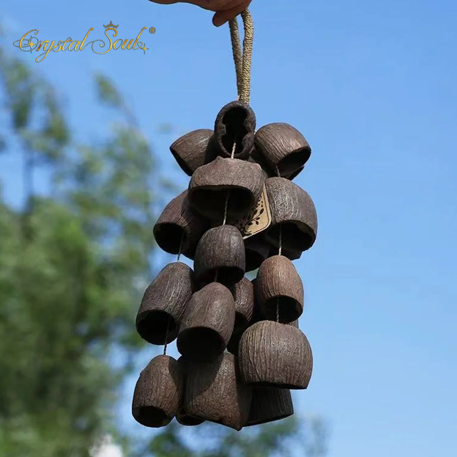 晶灵果壳摇铃Salin果实风铃天然果壳车载背包挂件铃生日礼物