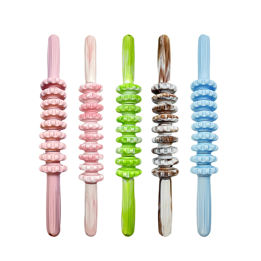 Plastic back massagers, spinal massagers, manual roller massage tools, home health yoga sticks, cross-border distribution