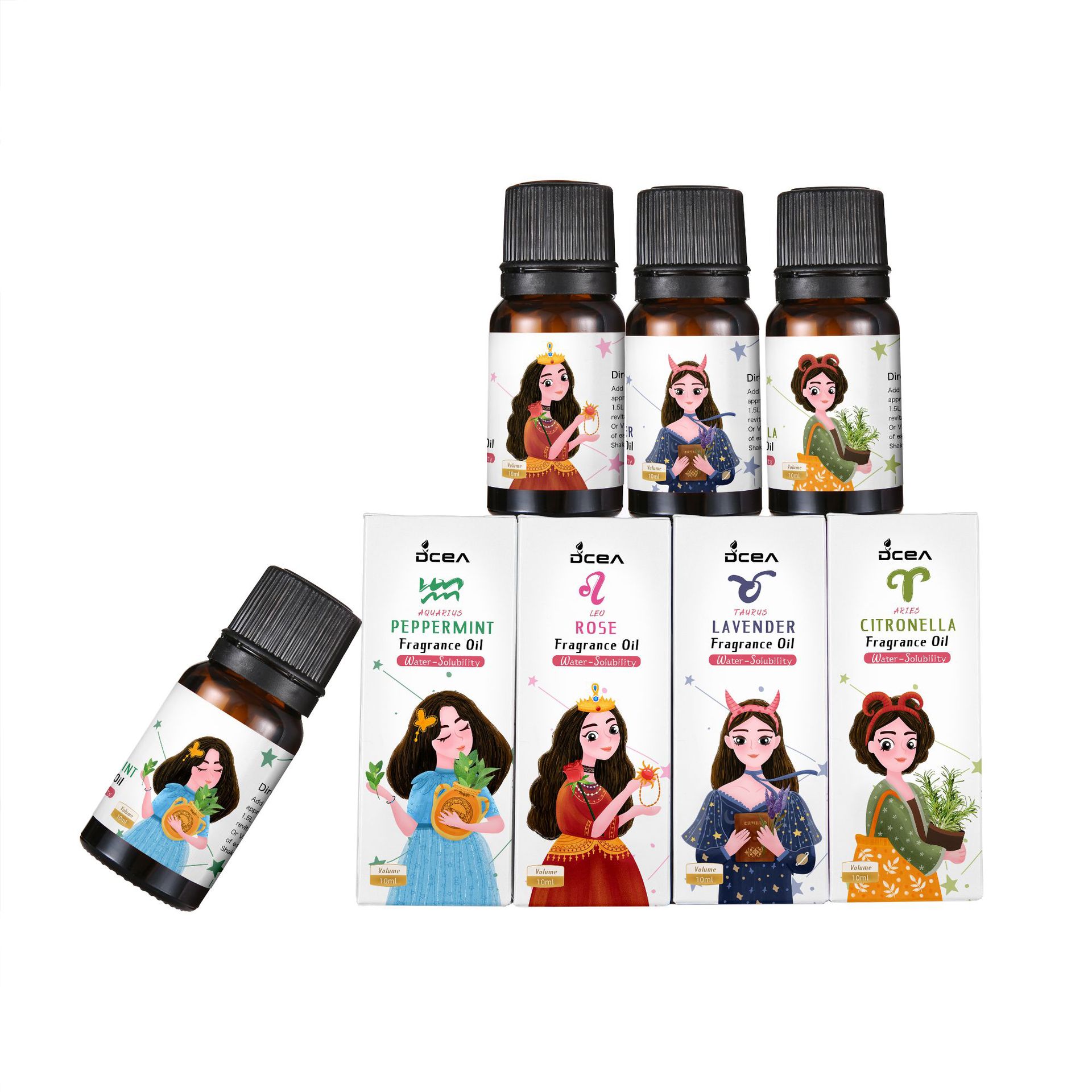 Factory direct sales of 24 kinds of aromatherapy essential oils, long-lasting fragrance, water-soluble plant essential oils for humidifiers, flameless aromatherapy Specification drawing