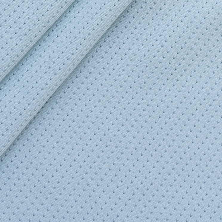 Milk silk cycling suit fabric, mesh jacquard fabric, four-sided elastic fabric, light, breathable and quick-drying running suit fabric Item Picture