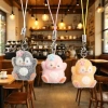 New cartoon and cute plush three-dimensional resin penguin key chain bag pendant, mobile phone lanyard gift wholesale details Picture
