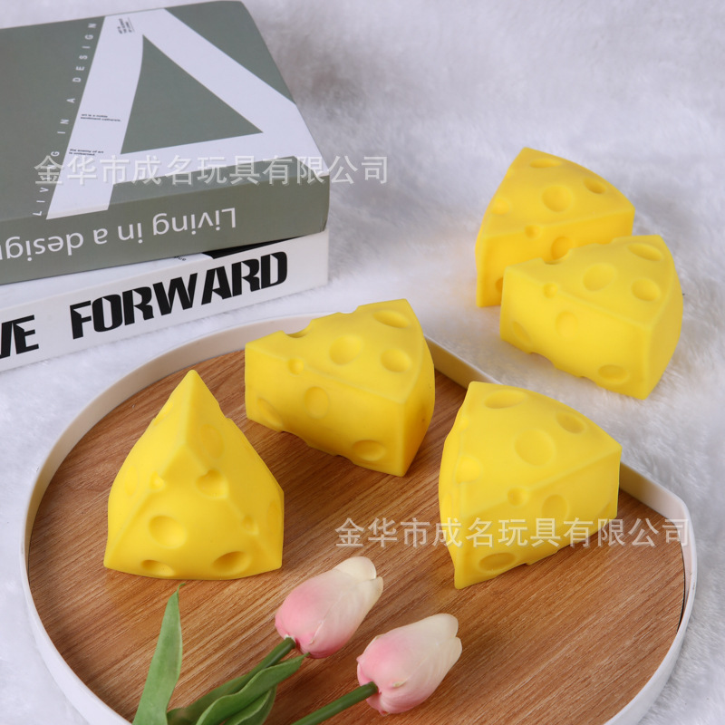 Douyin's same style simulation cheese Pinching fun creative stress-relieving tool, food play release ball, children's toy manufacturer wholesale Application Scenario