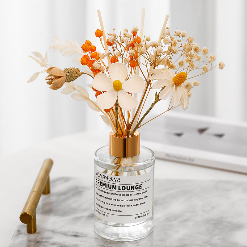 Flameless aromatherapy essential oil for home use, indoor preserved flowers, dried flower ornaments, hotel home, bedroom fragrance, air freshener details Picture