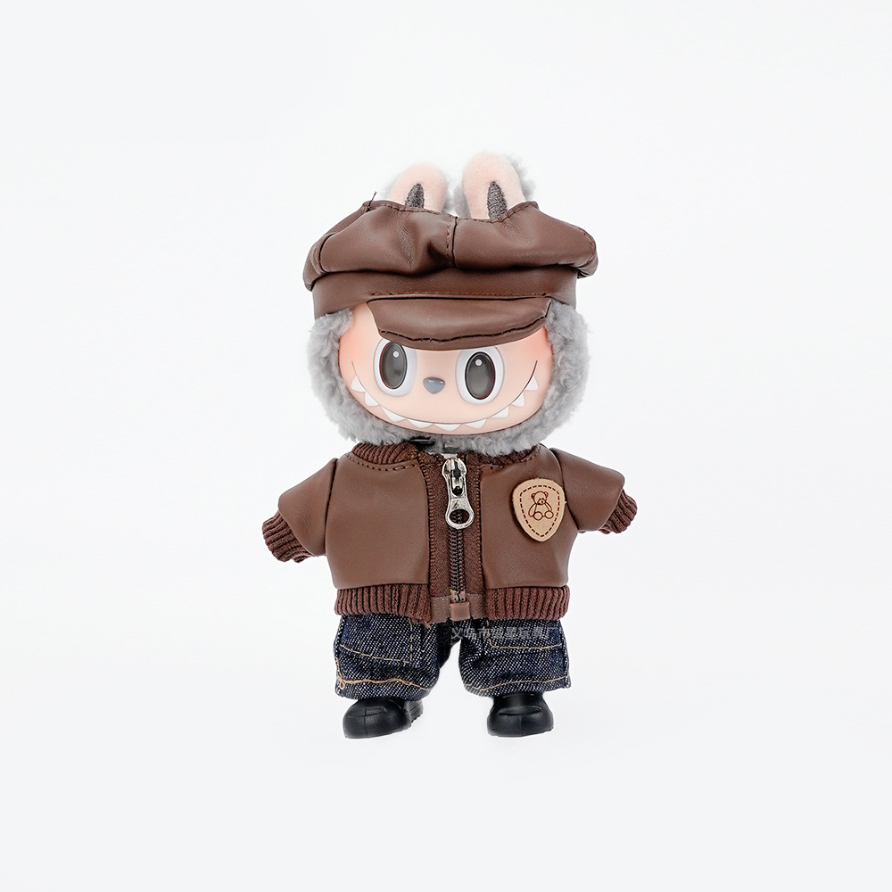 In-stock Labub clothing, leather jacket, jeans set, first, second and third generation vinyl dolls, Labub accessory replacement set Item Picture