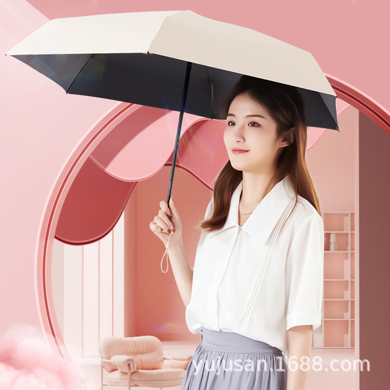 The 24-bone flat capsule sun umbrella is a mini, ultra-light, compact and portable product that can protect against sun rays and ultraviolet rays, and is suitable for both sunny and rainy days details Picture