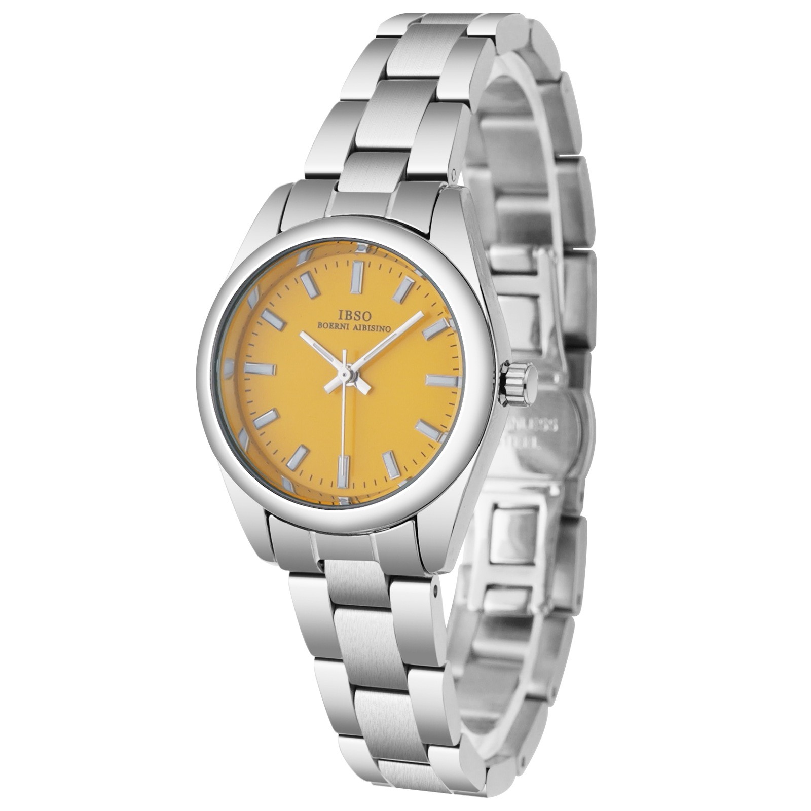 IBSO Women's quartz watch with a simple steel strap, a new 2025 light luxury waterproof wristwatch, a cross-border bestseller details Picture