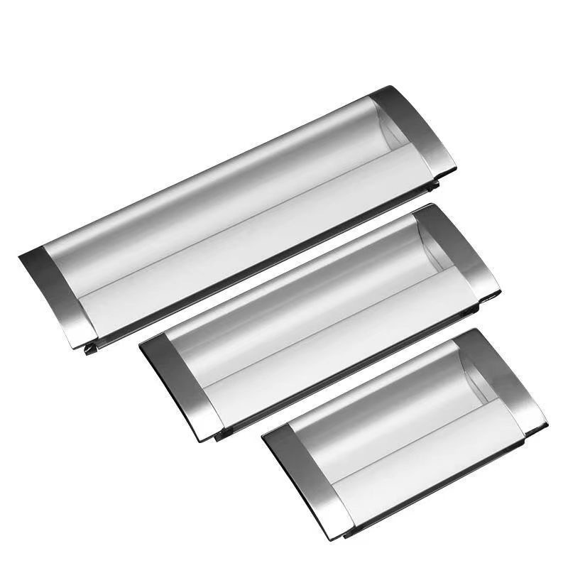 Modern and simple built-in hidden drawers with concealed handles, wardrobes and cabinets, sliding door handles, and aluminum alloy buckles Item Picture