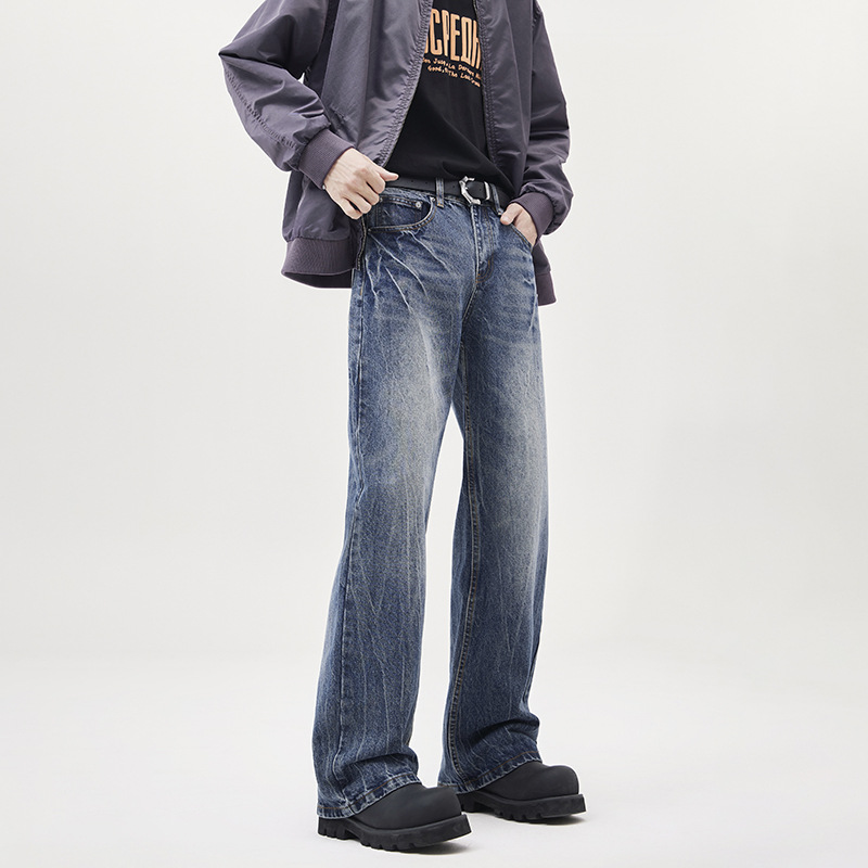男士牛仔裤/牛仔裤/工作牛仔裤/男款牛仔裤系带/摆摊用小商品产品图