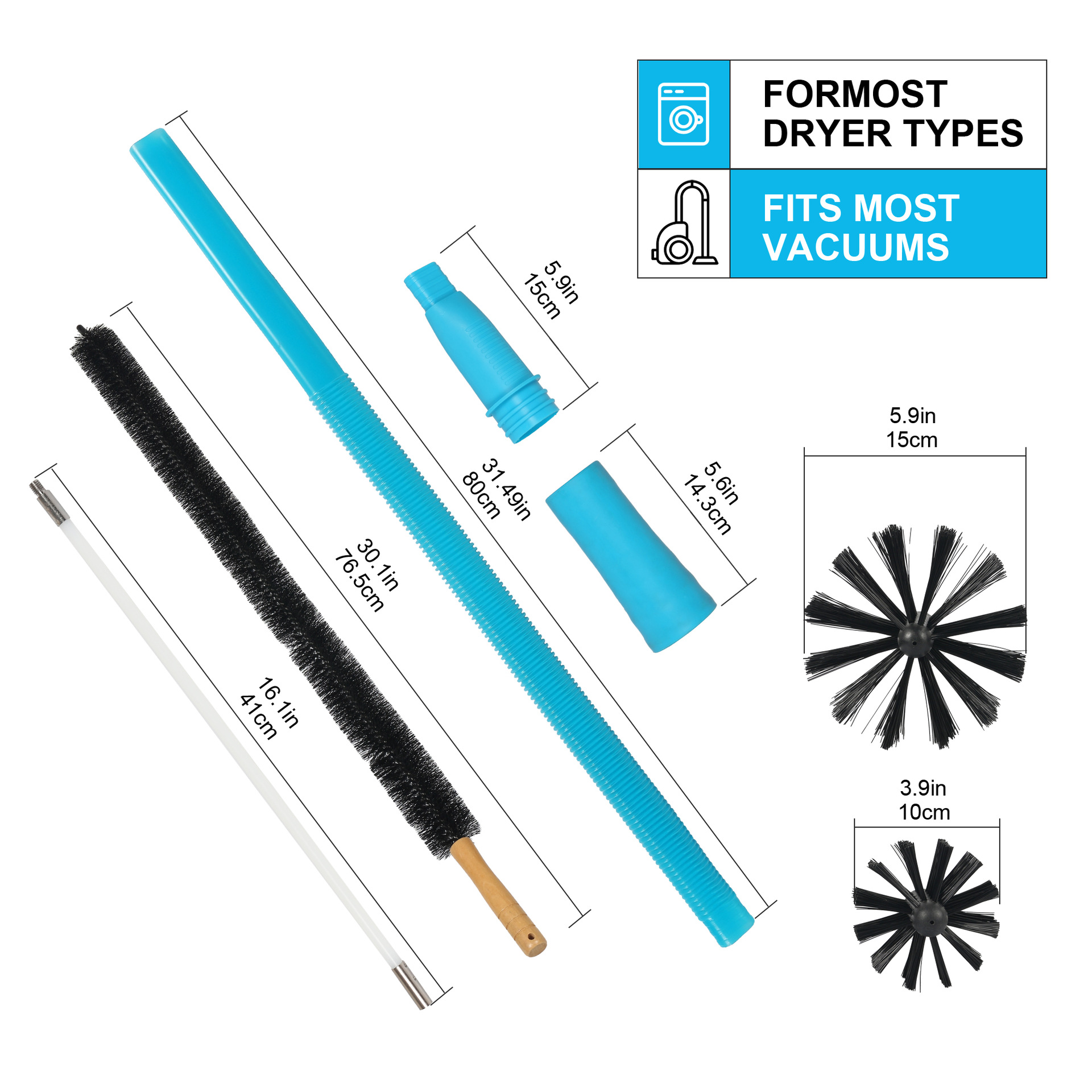 Jujian's best-selling drying machine pipe brush, nylon brush, pp rod adapter, pom pipe brush, Amazon temu full figure