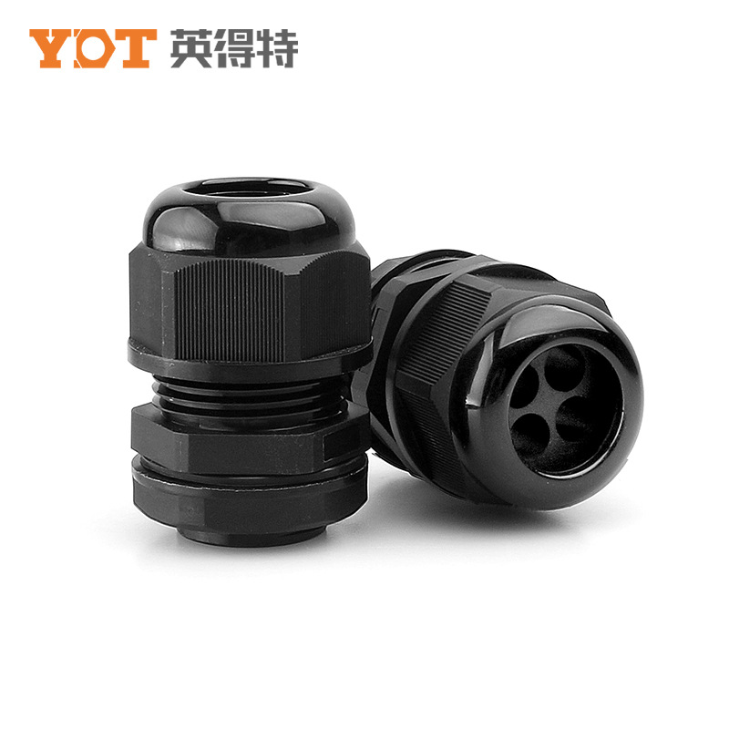 Nylon multi-hole cable waterproof joint 2-hole, 3-hole, 4-hole, 5-hole, 6-hole grand head M plastic multi-core sealed stuffing box details Picture