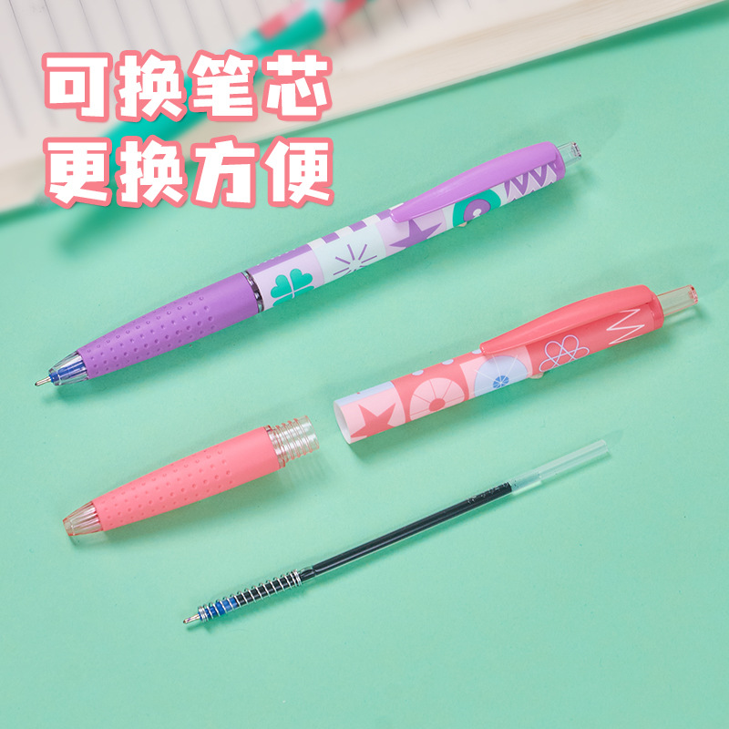 Tianfeng 7765 geometric drawing oil Pen wholesale Smooth writing oil pen MINI Head Oil pen Specification image