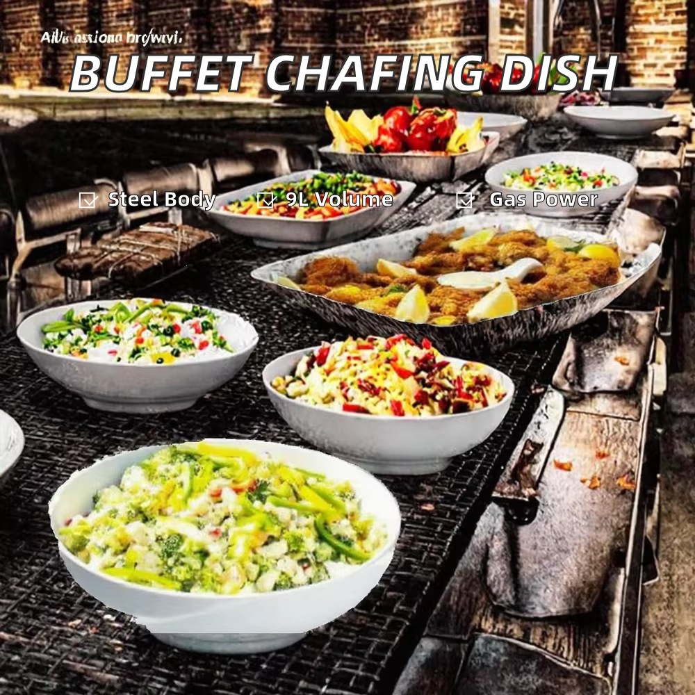 Cross-border stainless steel buffet stove, hotel dining stove, insulated dish utensware, commercial Buffei stove, alcohol heating details Picture