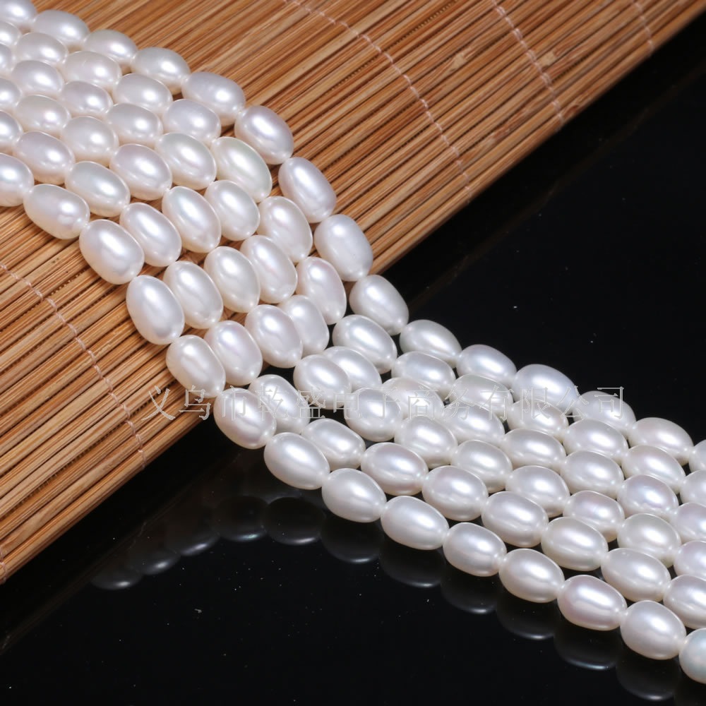 Natural freshwater pearl semi-finished product DIY jewelry bracelet necklace jewelry material AAA-grade pearl loose beads details Picture