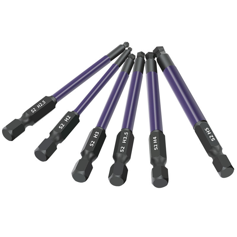 Inner hexagonal ball head, 1/4 hexagonal handle spherical hexagonal screwdriver, S2 ball head screw screwdriver set, screwdriver set Item Picture