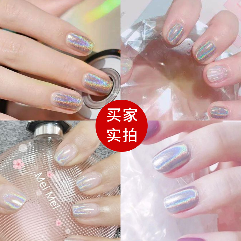 shanilak's cross-border best-selling laser nail art cushion magic pen, solid laser powder, gold and silver magic mirror powder cushion pen Specification image