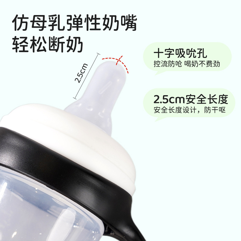 跨境专供 新生儿奶瓶一PP材质仿母乳防胀气母婴用品工厂直销细节图