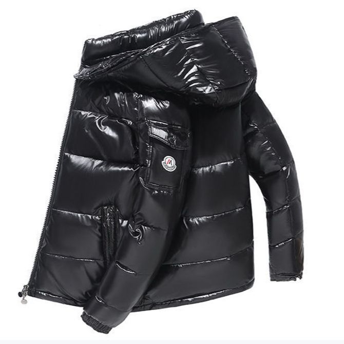 2024冬季新款亮面短款羽绒服男免洗情侣同款潮流羽绒服加厚棉外套