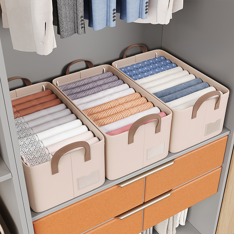 Clothing storage box, Huada tweed fabric, steel frame storage basket, foldable storage box, drawer-type storage basket Specification image
