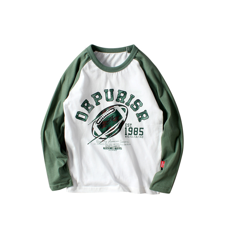 Children's T-shirt 2026 Spring Korean Edition New Children's clothing long-sleeved pure cotton boys' long-sleeved base shirt for Big kids, sent on delivery Item Picture