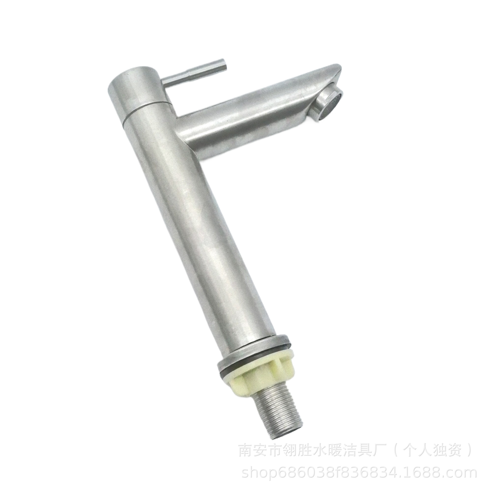 水龙头/水龙头北美/小熊贴防溅水龙头/洗手盆水龙头合金双联/卫浴白底实物图