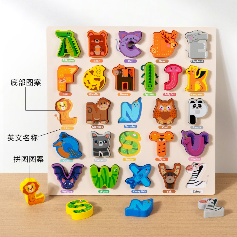 Children's hand-grabbed board jigsaw puzzle, 1-year-old, 2-baby, boy, girl, infant shape matching, enlightenment early education cognitive toy Application Scenario