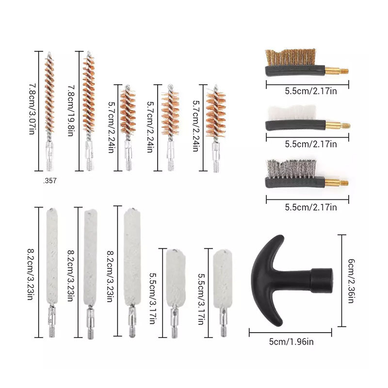 Jujian Cross-border 29-piece set gun brush pipe cleaning tool manufacturer supplies wholesale of outdoor tactical equipment gun barrel brushes Application Scenario