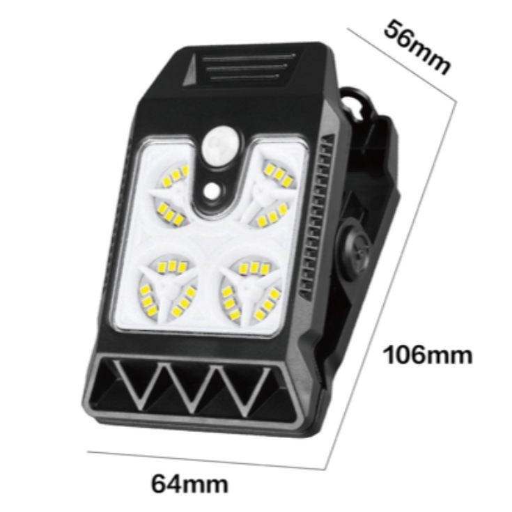 Solar clip lamp, solar lamp, street lamp, solar panel, garden lamp, fire safety indicator light Item Picture