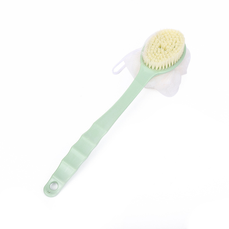 Bath massage brush, bathing wonder, soft-bristled back scrubbing two-in-one, bath ball brush, double-sided bath flower bathing brush Item Picture
