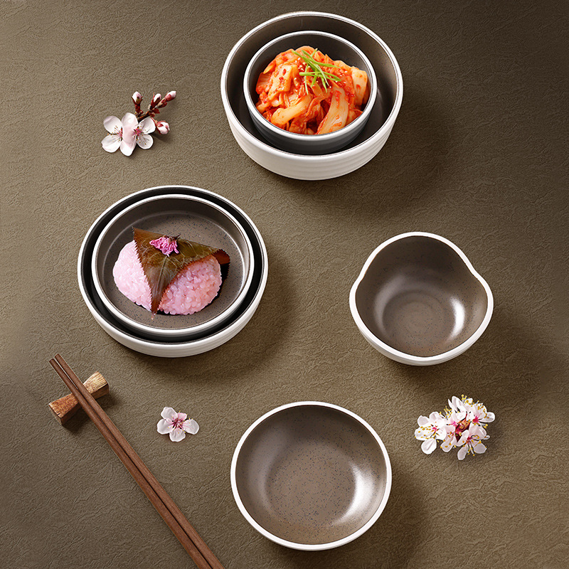 Customized melamine plates, rectangular compartments for cooked food, school, factory and canteen compartments, commercial set Specification image