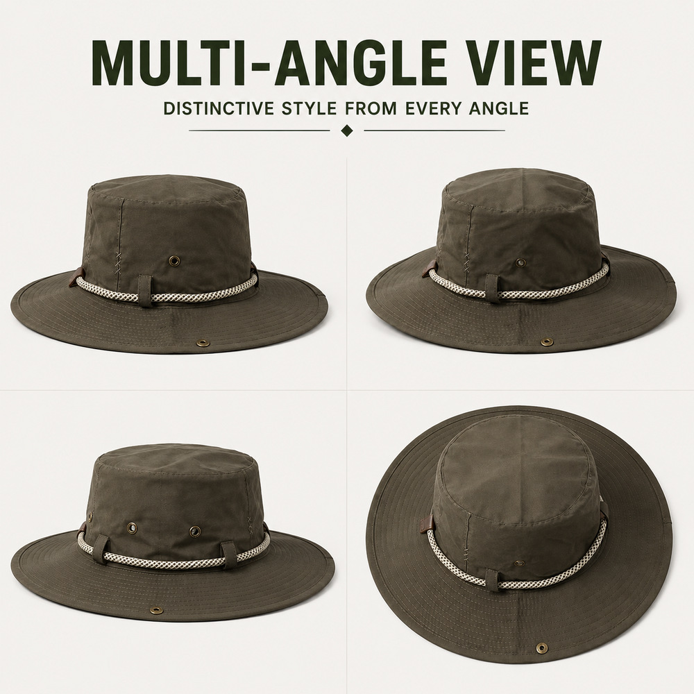 Adjustable fisherman's hat, custom-made embroidered sun protection basin hat, versatile for men and women, face-enhancing small sun hat, cross-border factory wholesale details Picture