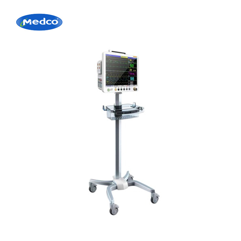 Cross-border exclusive monitor trolley, convenient for assembly, medical mobile small trolley stand, aluminum alloy medical trolley Specification image