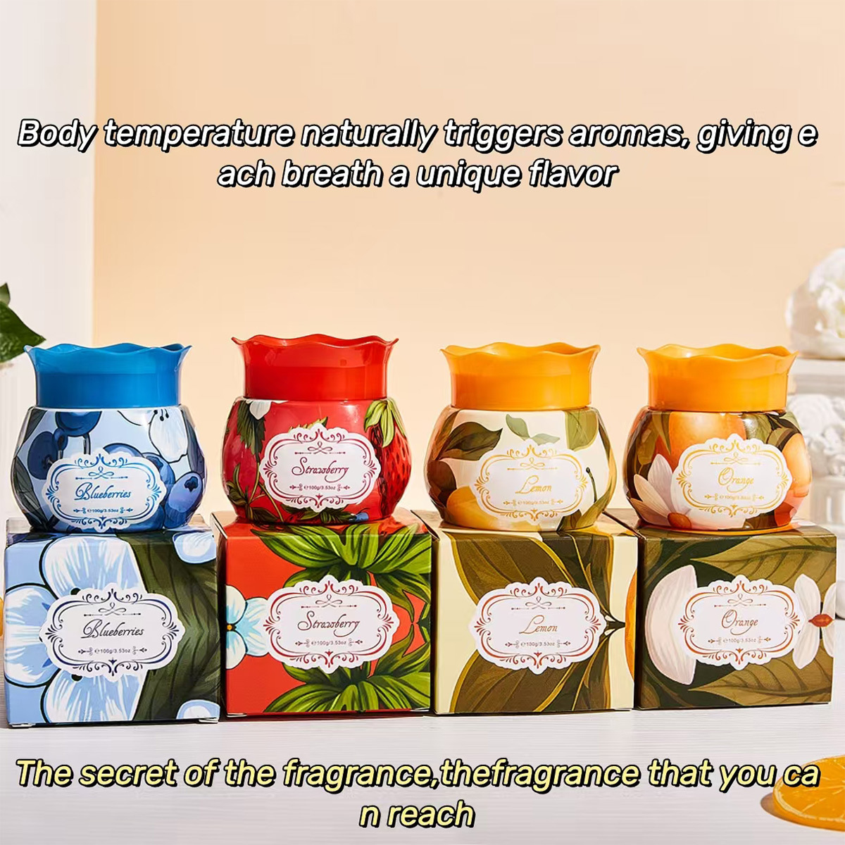 【跨境专供】FORMBO香薰膏天然芳香疗法小圆形蜡烛空气清新剂批发