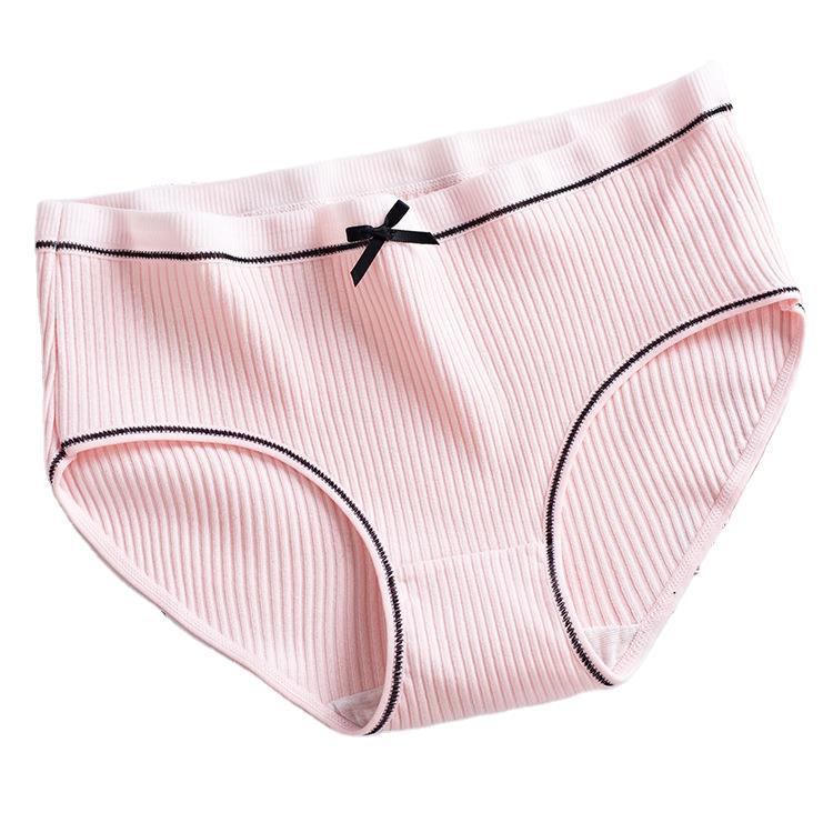 New Palace Lace Threaded Women's Underwear, Japanese-style threaded cotton plus-size women's briefs T12 Item Picture