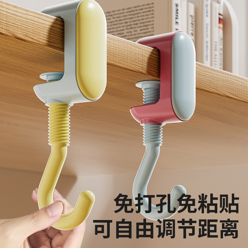 New school bag hook, student desk, edge, dormitory adjustable backpack hanging tool, powerful load-bearing desk hook Application Scenario