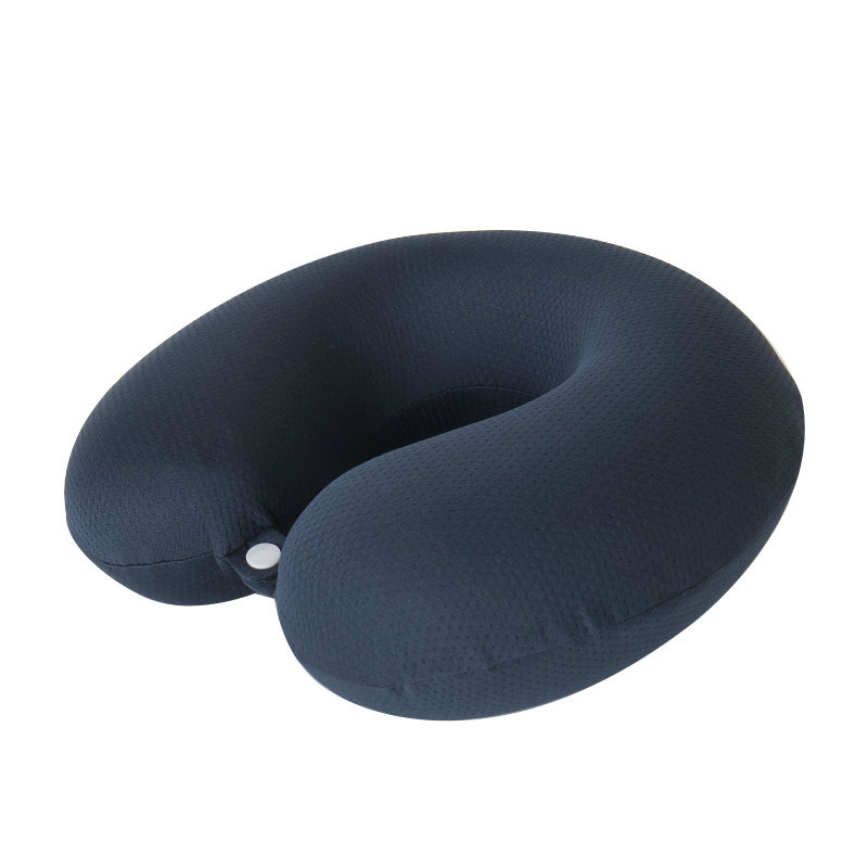 Solid color office travel memory foam U-shaped pillow, Kanglewu simple honeycomb fabric business neck support pillow, neck pillow wholesale Item Picture