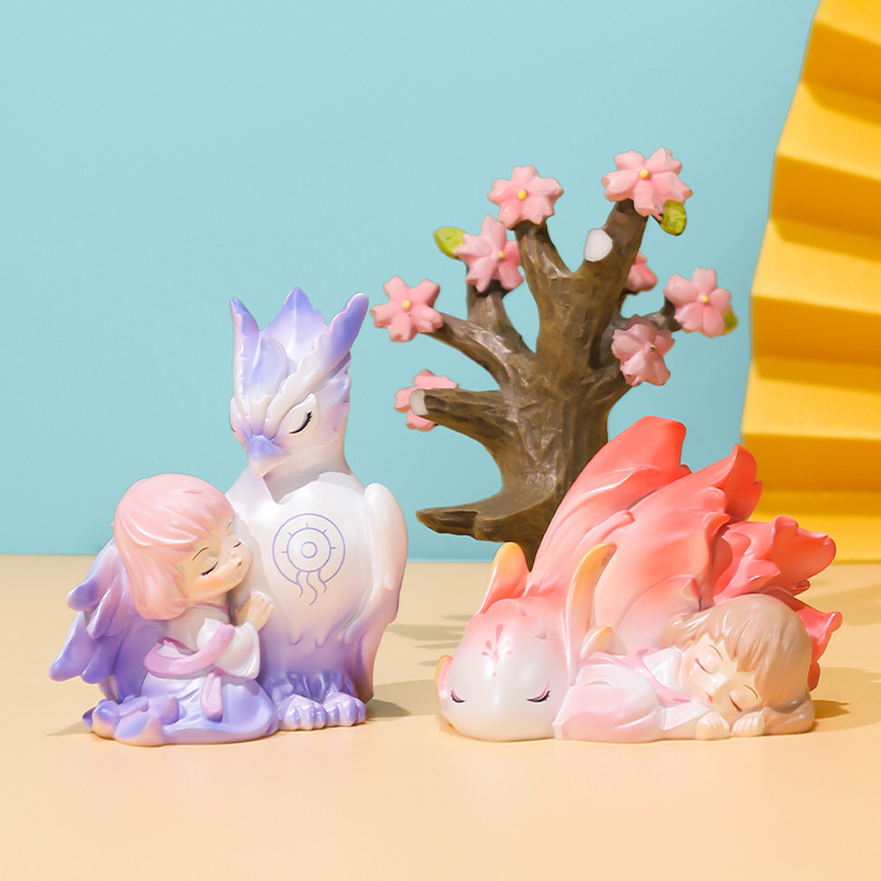 The second-generation blind box figurine of ancient legends, with a national trend and ancient style, is a divine beast figurine. It is a desktop resin decorative item and a creative gift with a national style Specification image