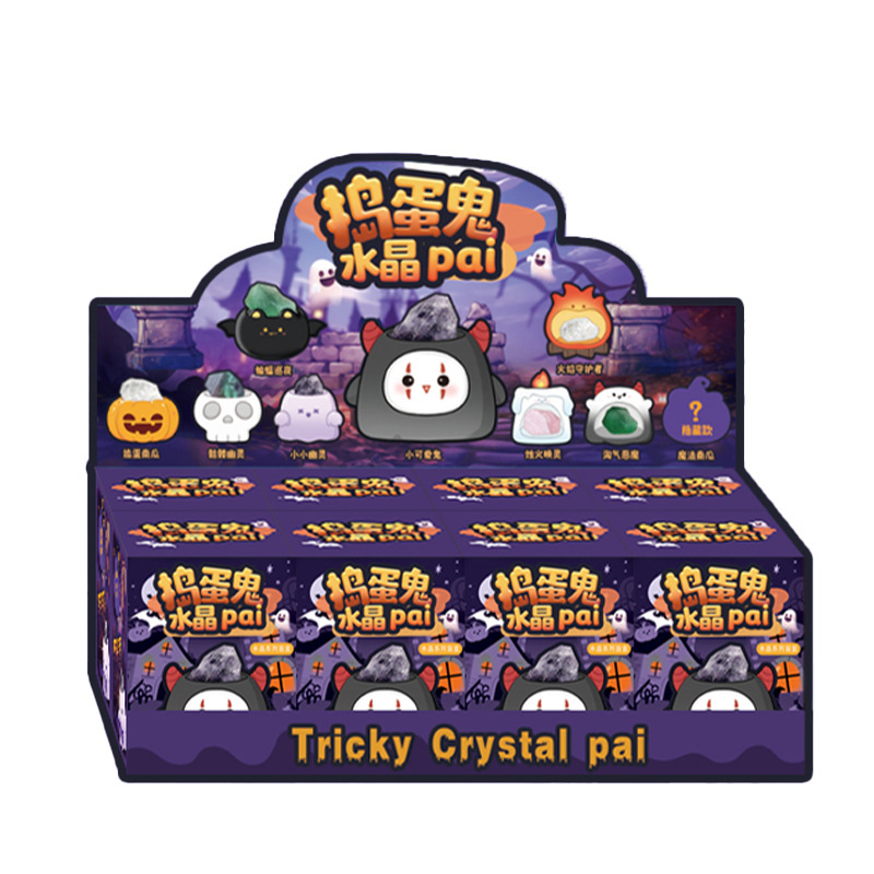 Creative Cartoon mischievous Ghost Crystal Pai blind box Diffuser stone Crystal Halloween Gift Home Decoration piece Item Picture