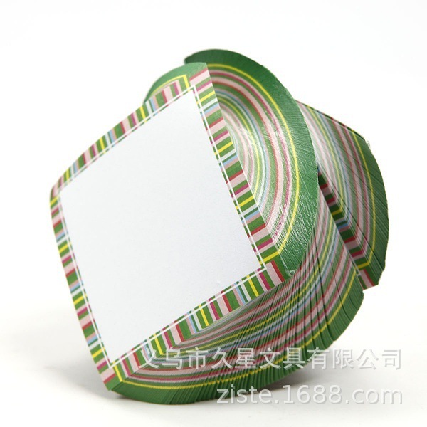 Jiuxing Stationery DNA colored Paper, spiral side adhesive sticky notes, paper bricks, three-dimensional rotating shrink film sticky notes, customizable advertisements Item Picture