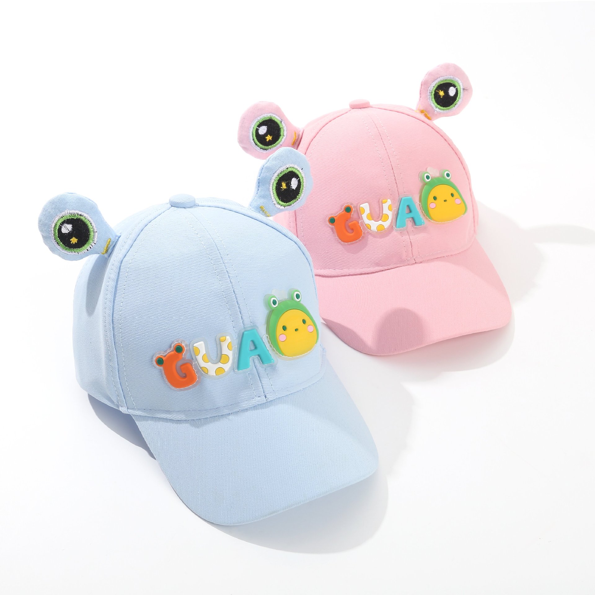 Spring new children's hats, baby sun hats, baseball caps, Korean cute cartoon frog baseball caps Specification image